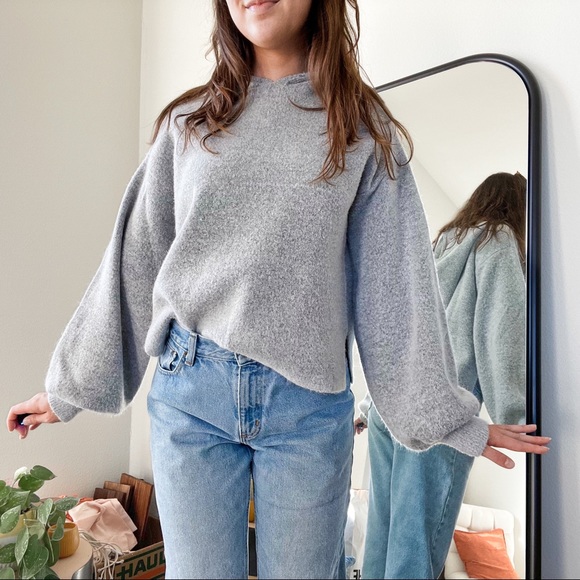 Brushed Knit Hooded Sweater - Picture 3 of 7